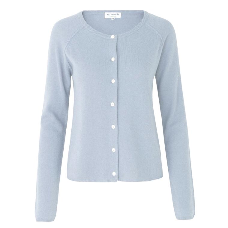 Rosemunde Uld & Cashmere Cardigan, Heather Sky 